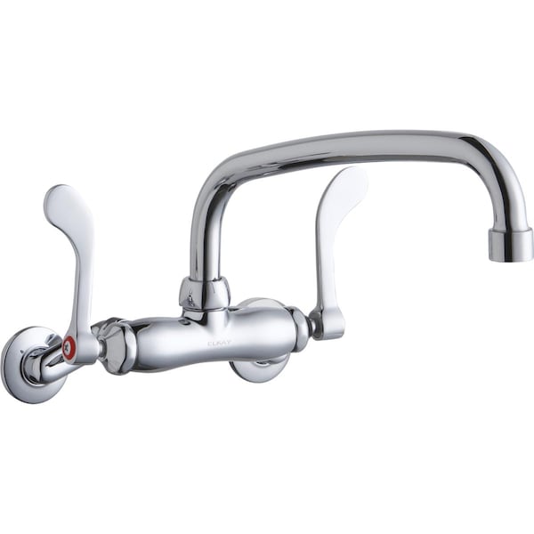 Elkay Elkay 3-8" Centers WFaucet 10" Arc Tube Spt 4" Wsbld Hdls 2in Inlet LK945AT10T4T - main